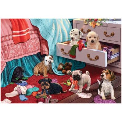 500 Parça Puppies in Bedroom Puzzle