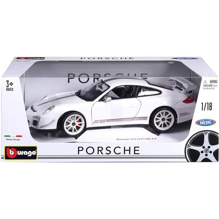 Bburago 1:18 Porsche 911 GT3 RS 4.0 Beyaz Model Araba